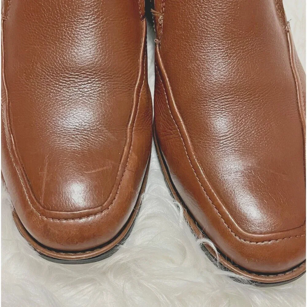 Nordstrom Rack Leather Slip On Dress Shoes Mens Size 11M Brown Absolut Comfort